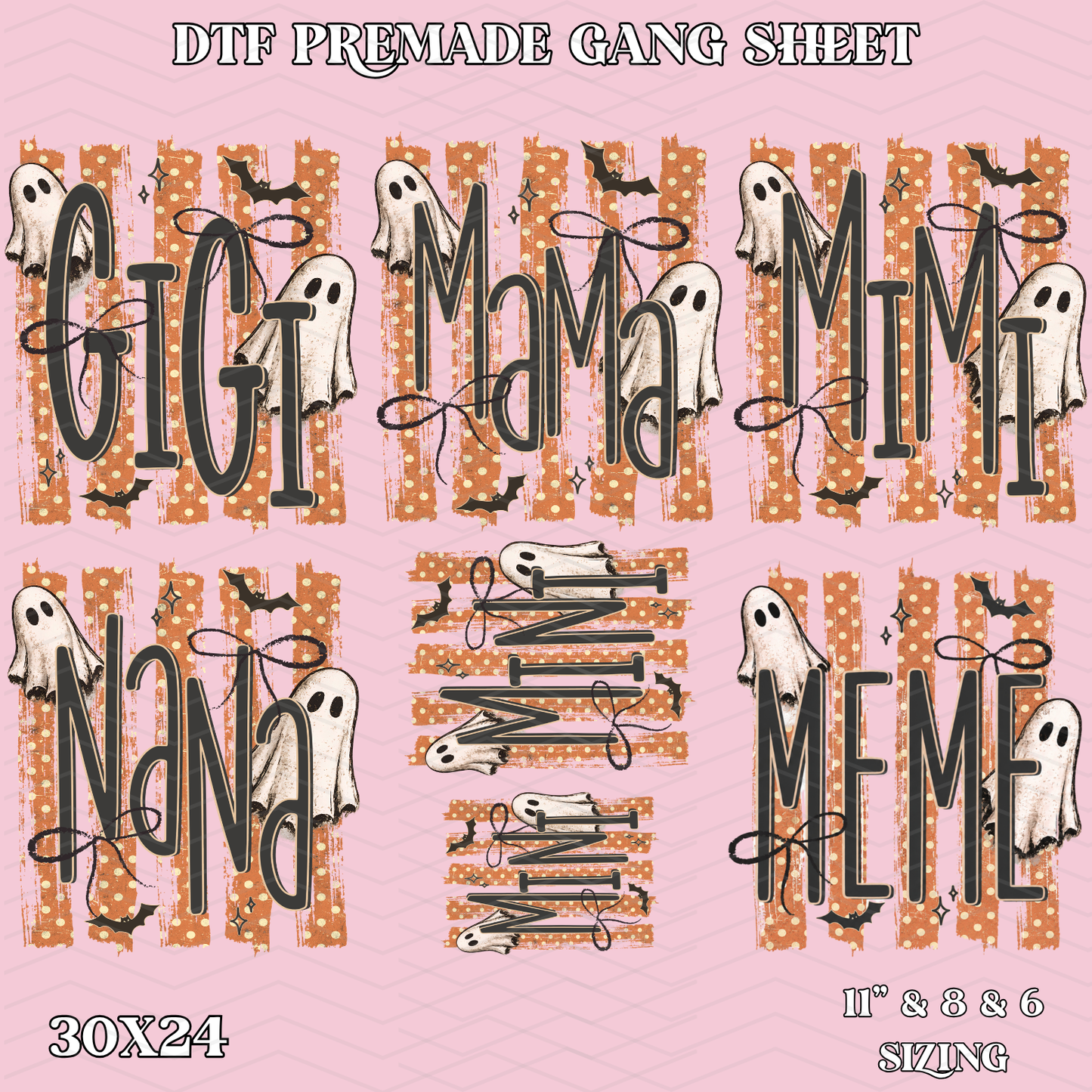 Fall Family Titles - 30x24 - PREMADE GANG SHEET