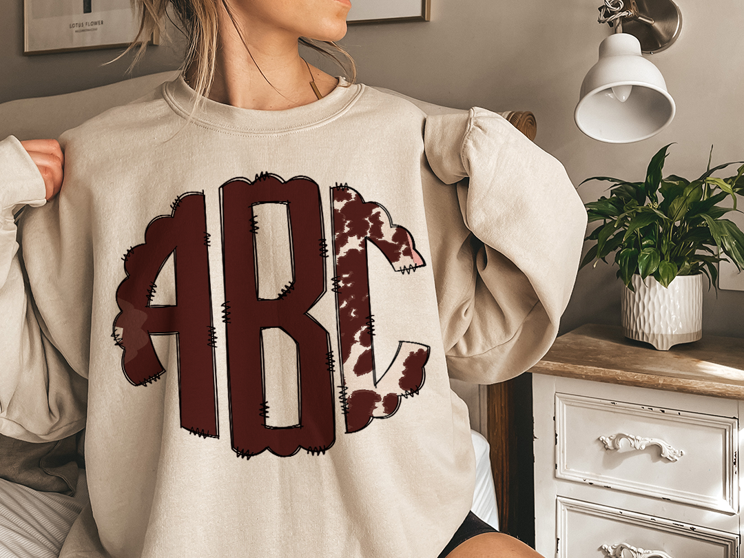 Cowhide - Custom Monogram Transfer