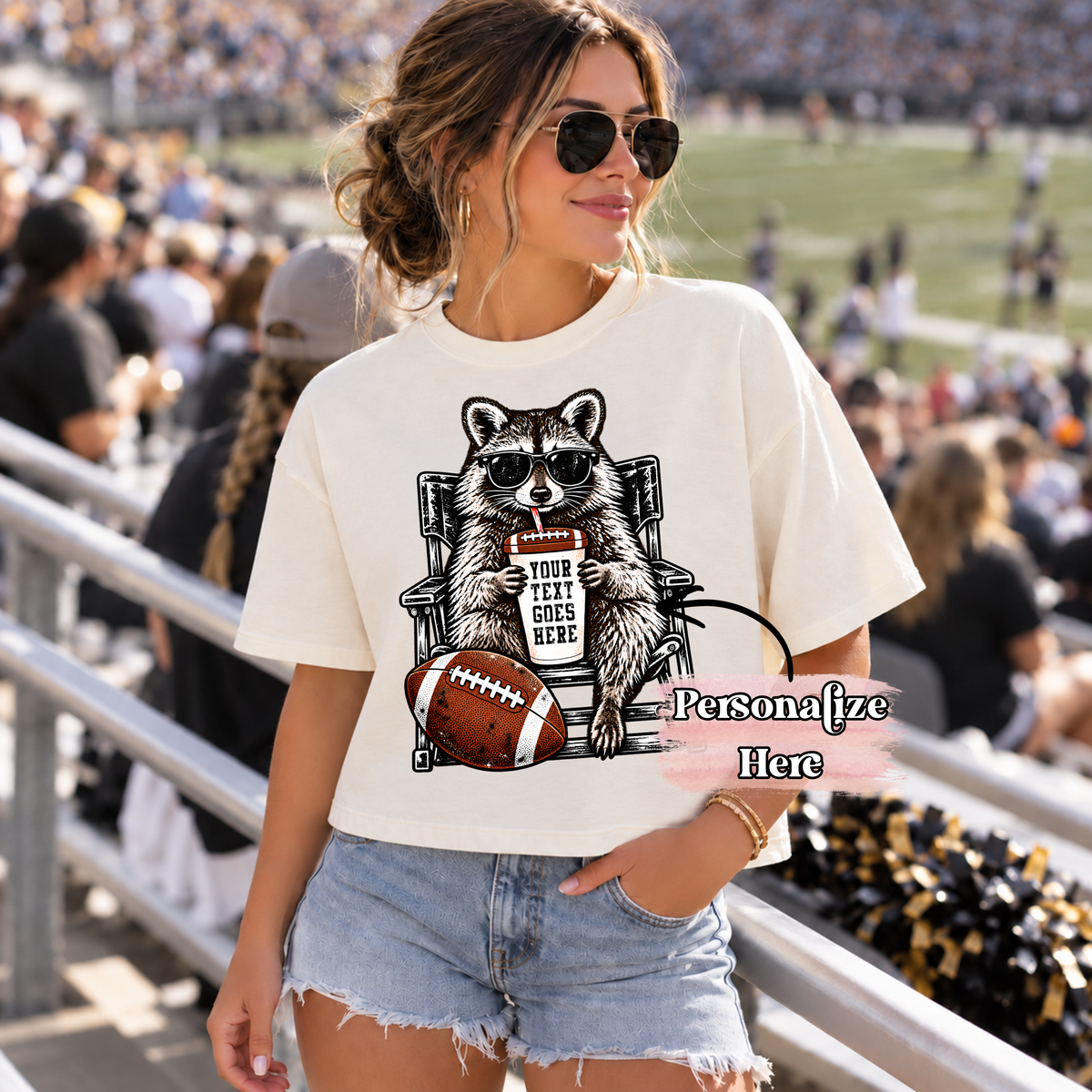Funny Football Raccoon -‼️Fully Customizable Transfer‼️