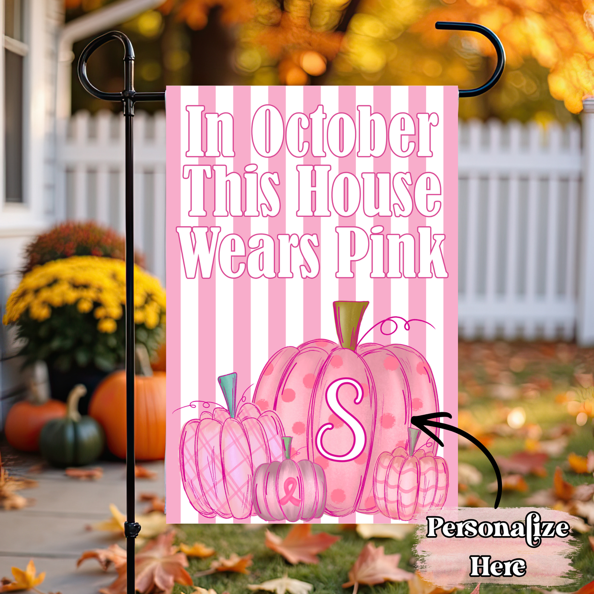 Patterned Pumpkins Awareness Flag - 12x18 Inches - ‼️Fully Customizable Transfer‼️