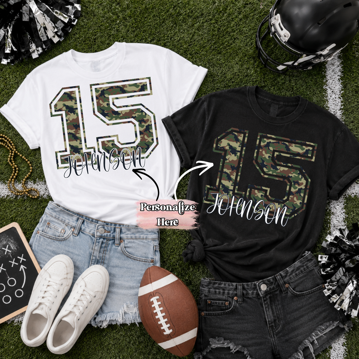 Camo Sports Number - ‼️Fully Customizable Transfer‼️