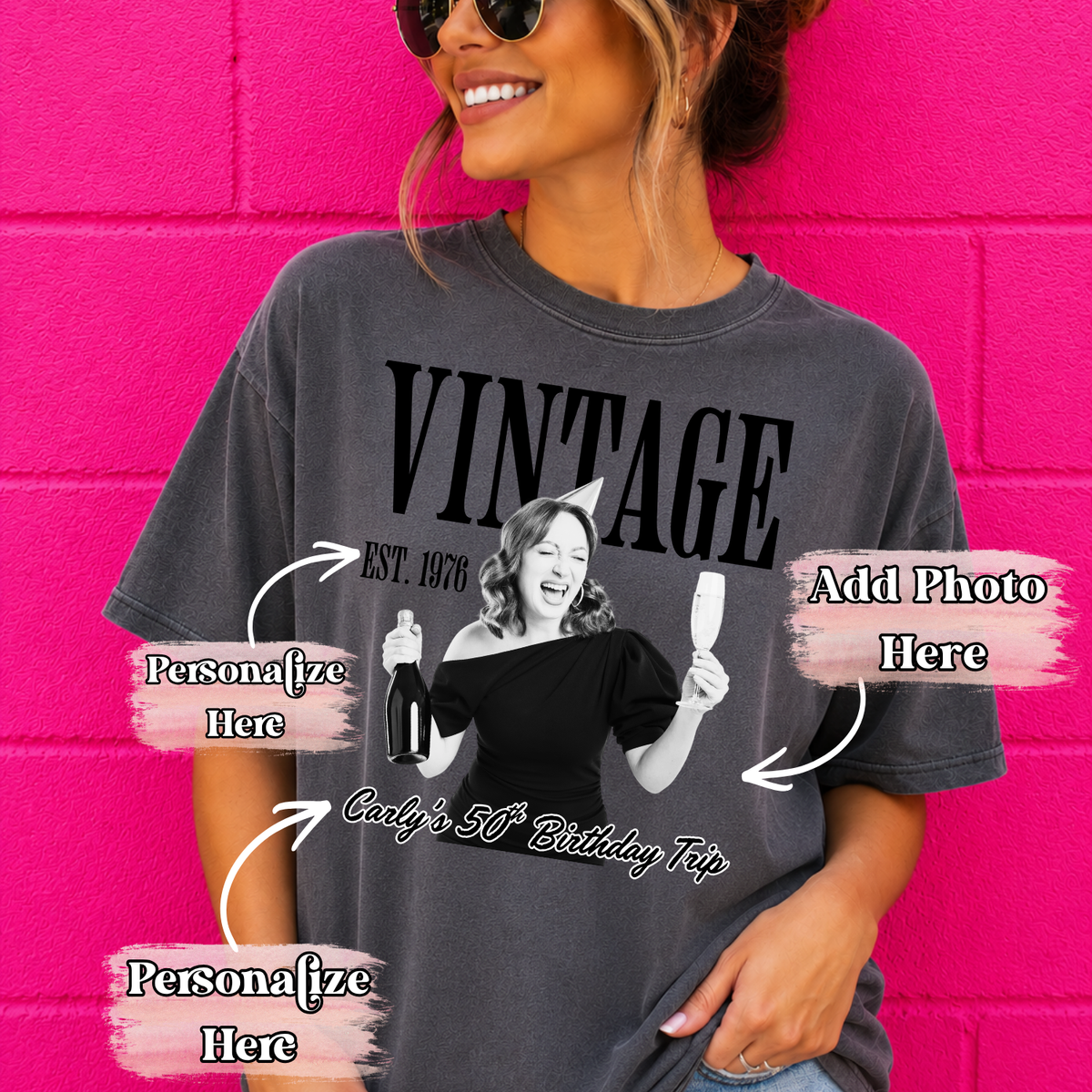 Vintage Birthday - ‼️Fully Customizable Transfer‼️