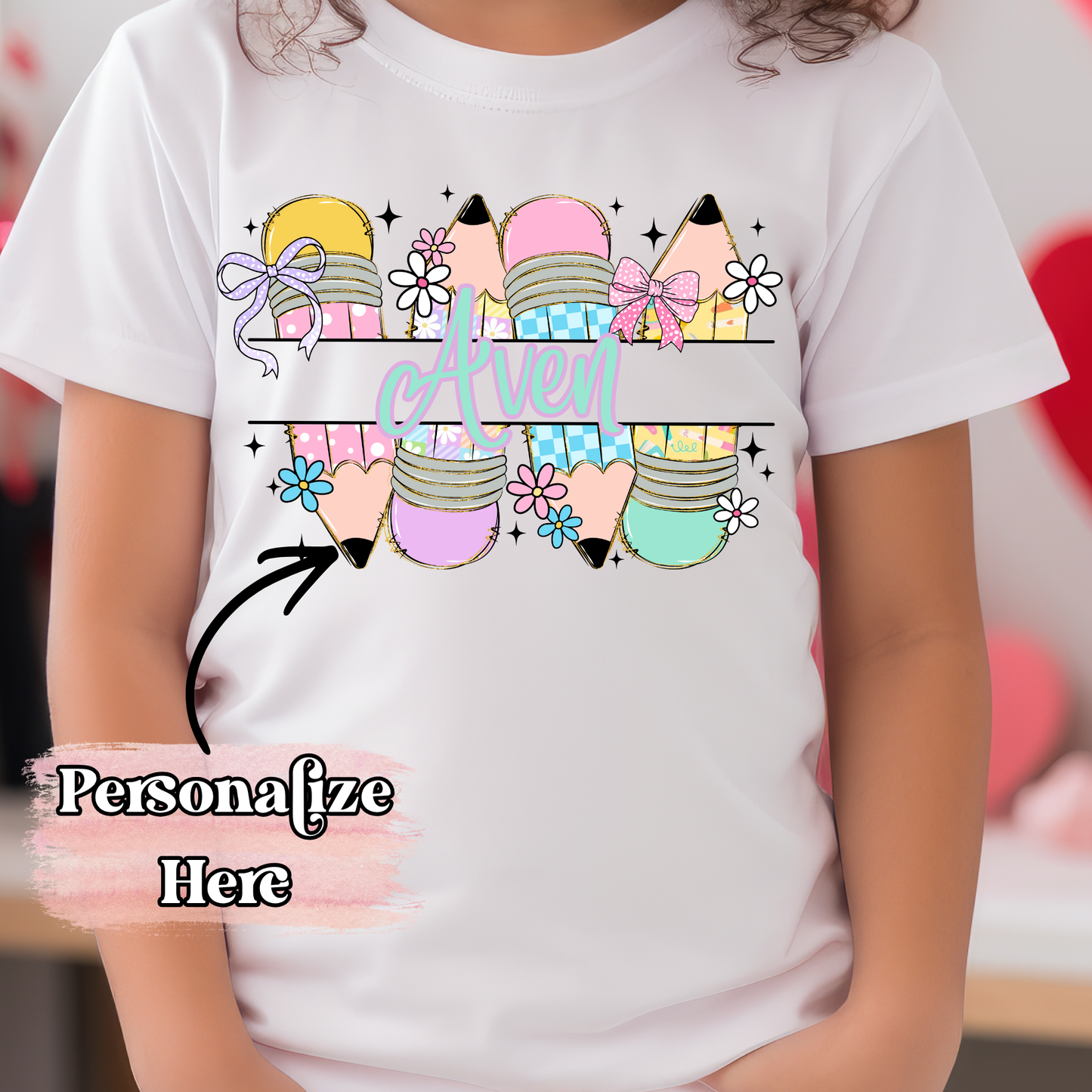 Pastel Pencils Nameplate - ‼️Fully Customizable Transfer‼️