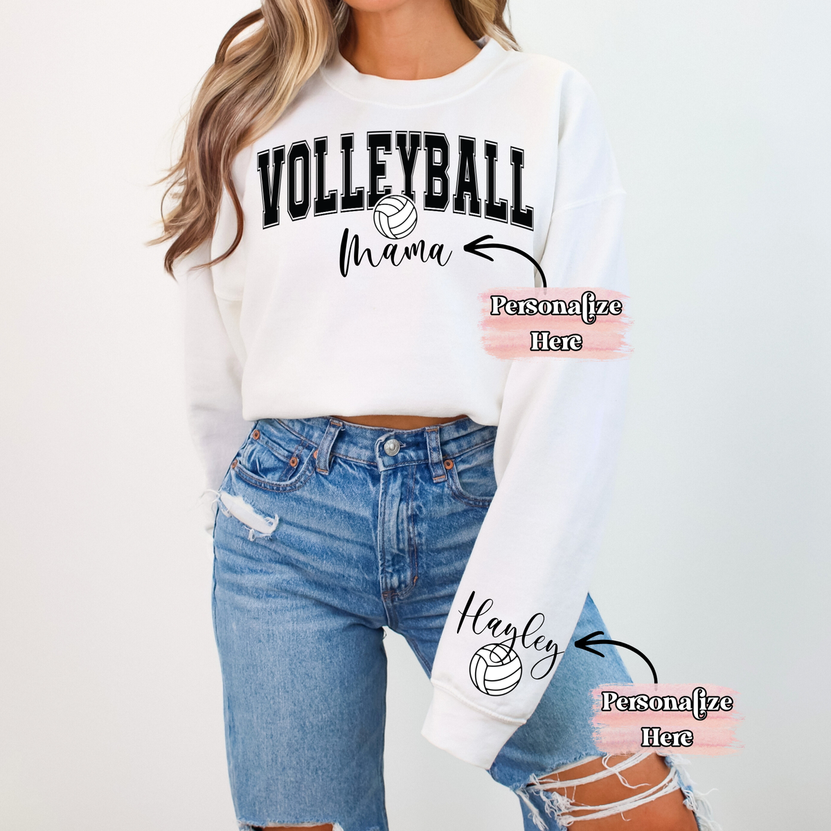 Arched Volleyball Supporter - ‼️Fully Customizable Transfer‼️