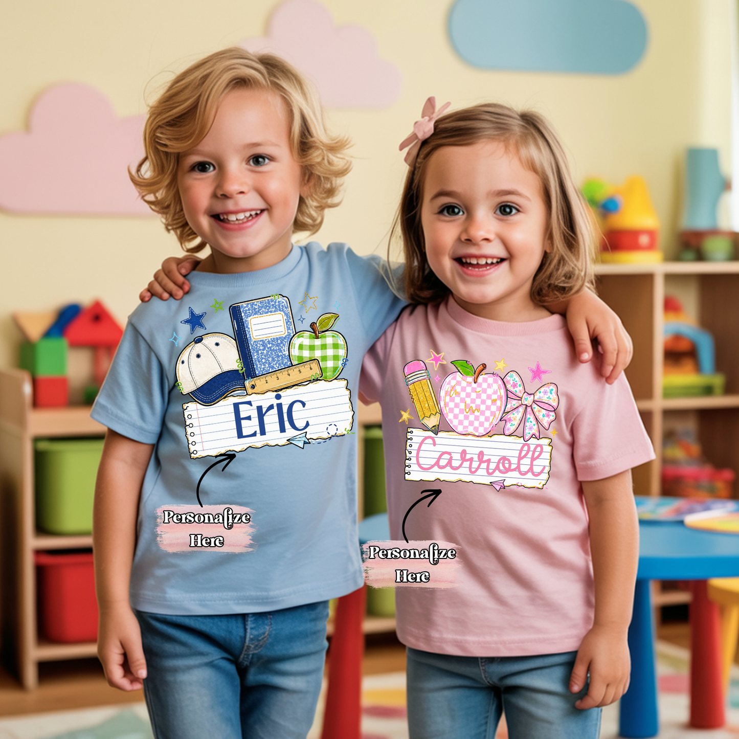Notebooks & Bows Apple Nameplate - ‼️Fully Customizable Transfer‼️