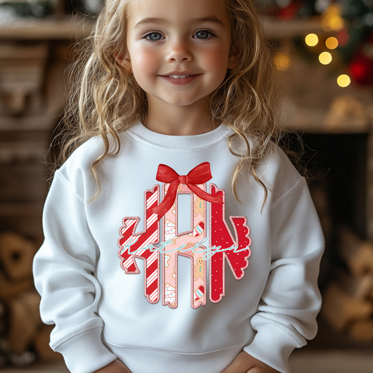 Christmas Cookie & Candy - Custom Monogram Transfer