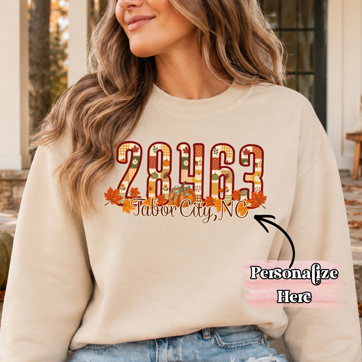 Fall Small Town Zip Code - ‼️Fully Customizable Transfer‼️