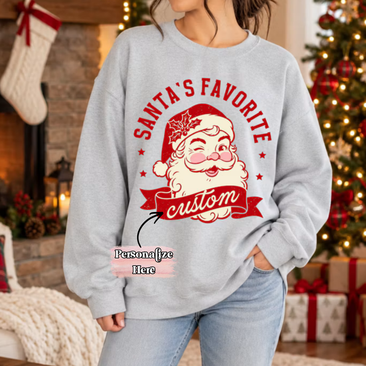 Vintage Santa's Favorite -‼️Fully Customizable Transfer‼️