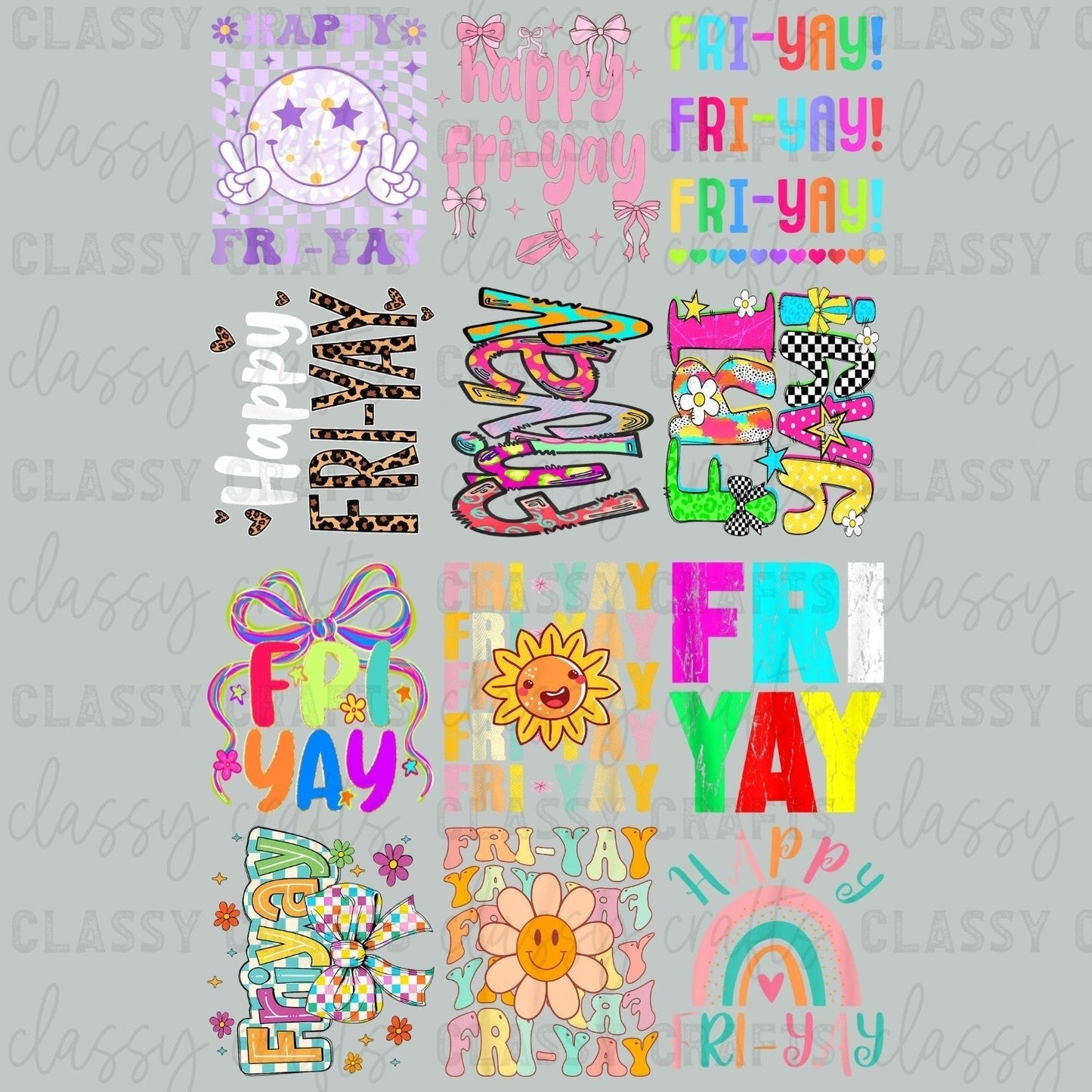 FRIYAY 30x48 - PREMADE GANG SHEET