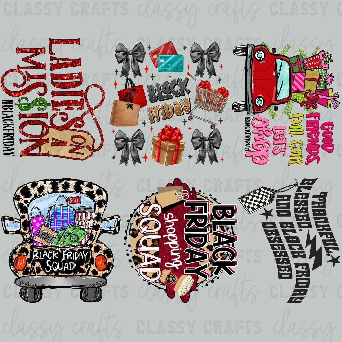 Black Friday Squad 30x24 - PREMADE GANG SHEET