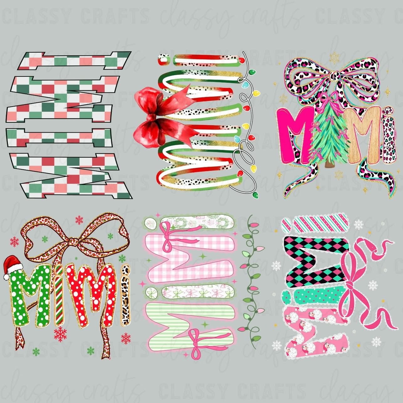 Mimi Christmas 30x24 - PREMADE GANG SHEET
