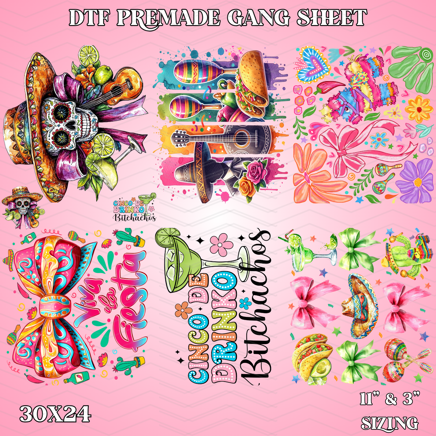 Cinco De Mayo 2 - 30x24 - PREMADE GANG SHEET
