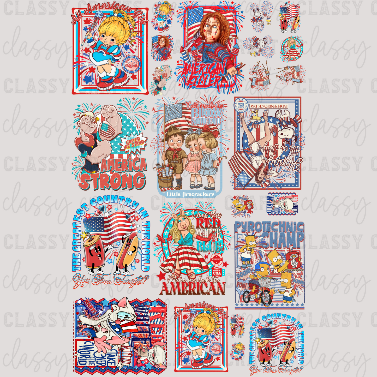 Patriotic Nostalgia - 30x48 - PREMADE GANG SHEET