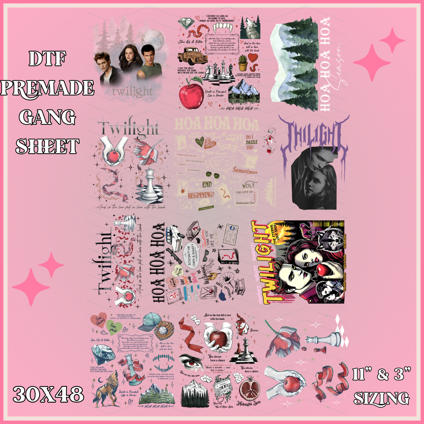 Wolf_Vamp Romance - 30x48 - PREMADE GANG SHEET