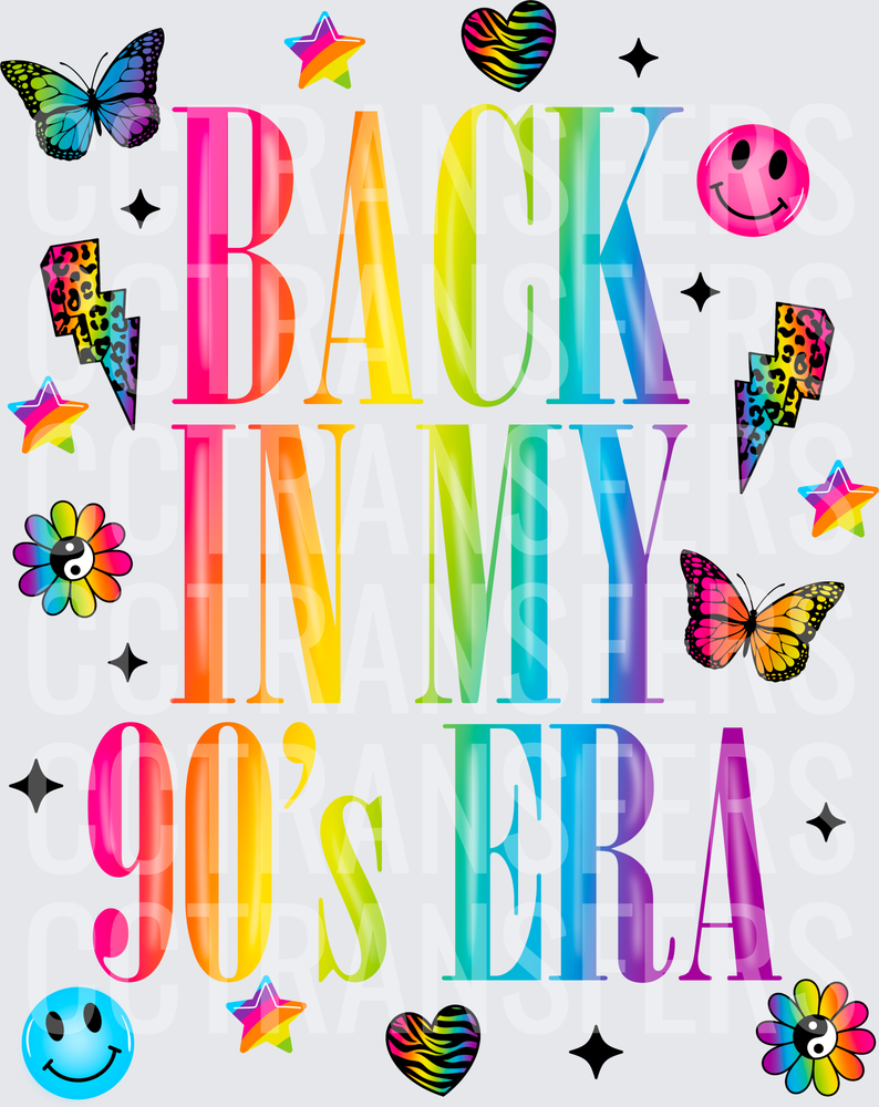 Back In My 90's Era Rainbow Retro Icons (DTF)