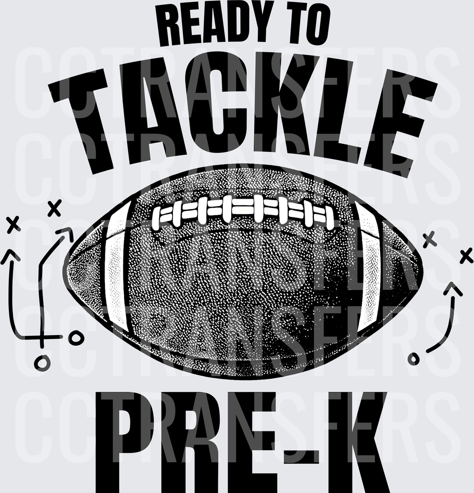Ready To Tackle Pre-K Football Playbook Design (DTF)