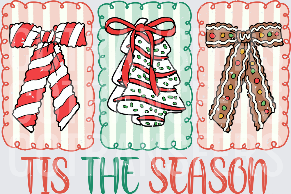 Tis The Season Christmas Bows Holiday Trio (DTF)