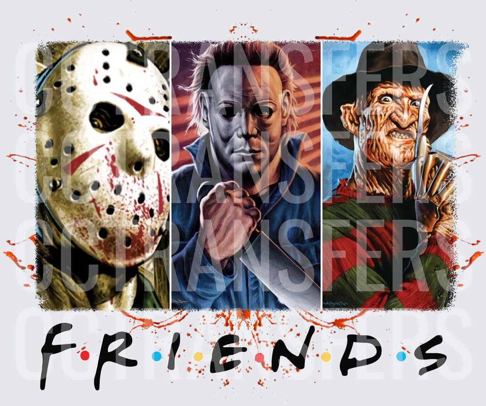 Horror Icons Friends Parody Jason Michael Freddy (DTF)