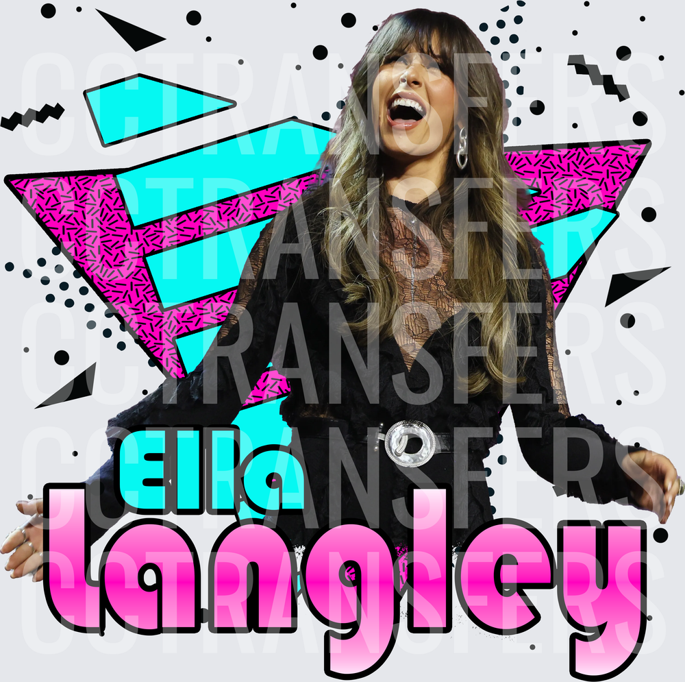 Ella Langley Retro 80s Pop Star Graphic (DTF)