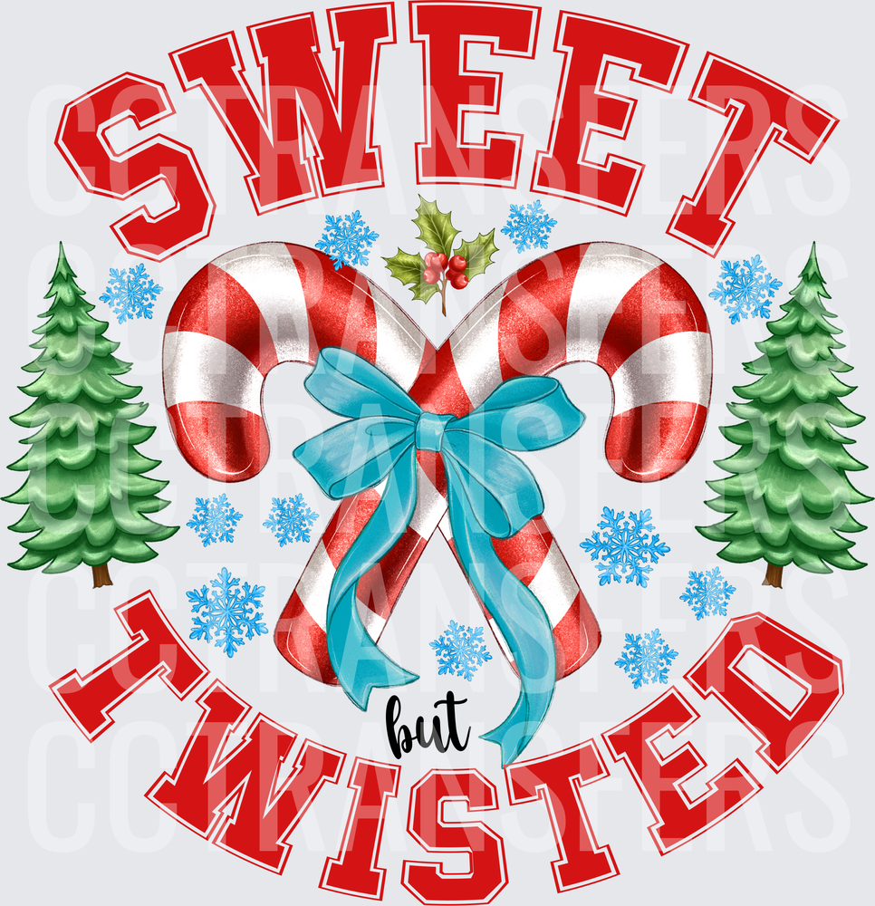 Sweet But Twisted Candy Canes Christmas Holiday (DTF)