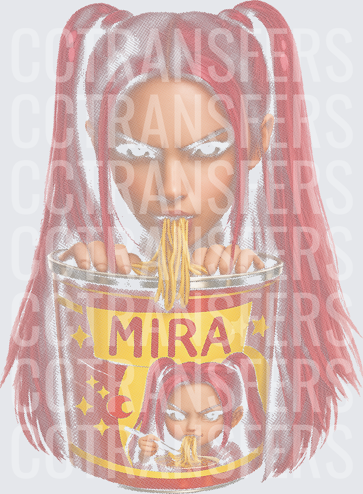 Pink Twin Tails Girl Eating Noodles Mira Cup (DTF)