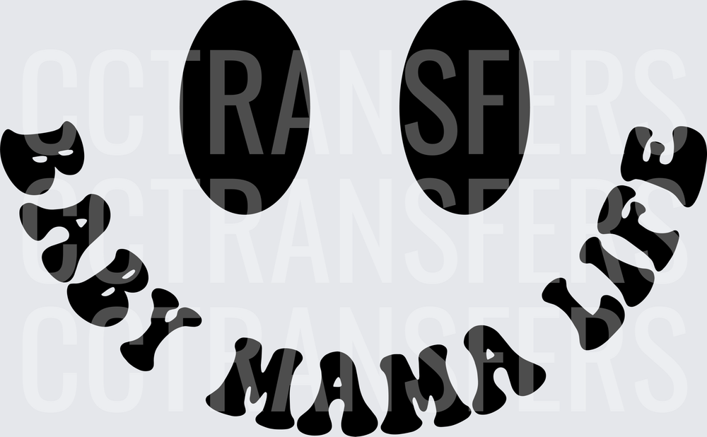 Baby Mama Life Retro Smiley Face (DTF)