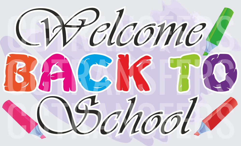 Welcome Back To School Colorful Marker Design (DTF)