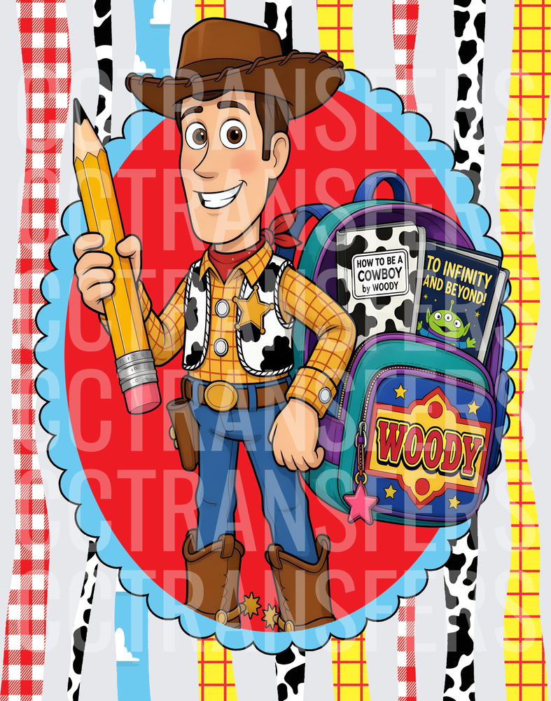 Cowboy Sheriff Back To School Pencil Backpack (DTF)