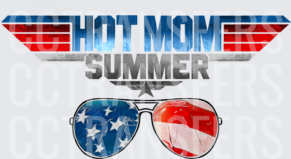 Hot Mom Summer Patriotic Aviator Sunglasses (DTF)
