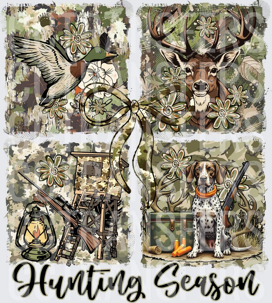 Hunting Season Four Panel Camo Collage (DTF)