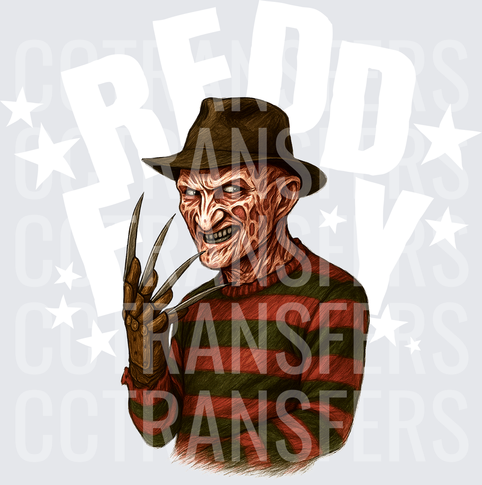 Scarred Dream Killer Fedora Striped Sweater Blade Glove (DTF)