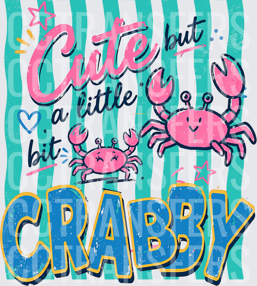 Cute But A Little Bit Crabby Pink Crabs (DTF)