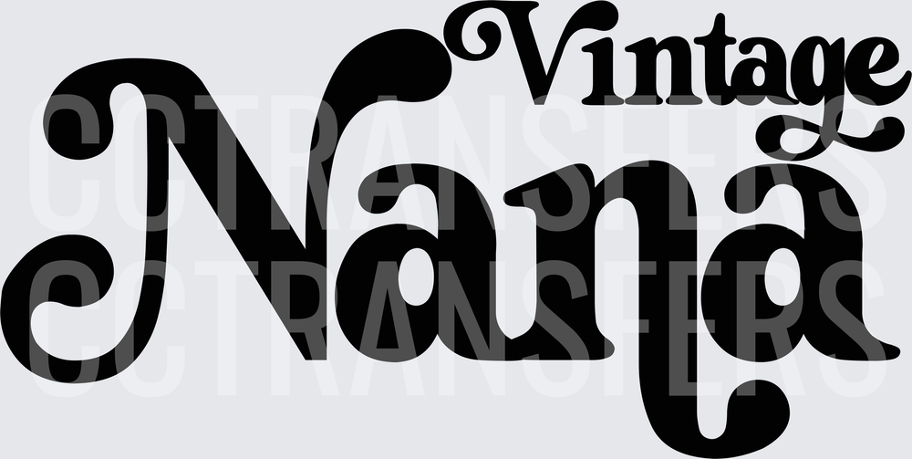 Vintage Nana Bold Retro Typography (DTF)
