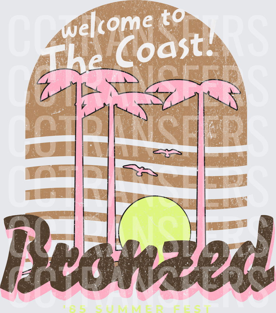 Welcome to The Coast Bronzed 85 Summer Fest Retro Beach (DTF)