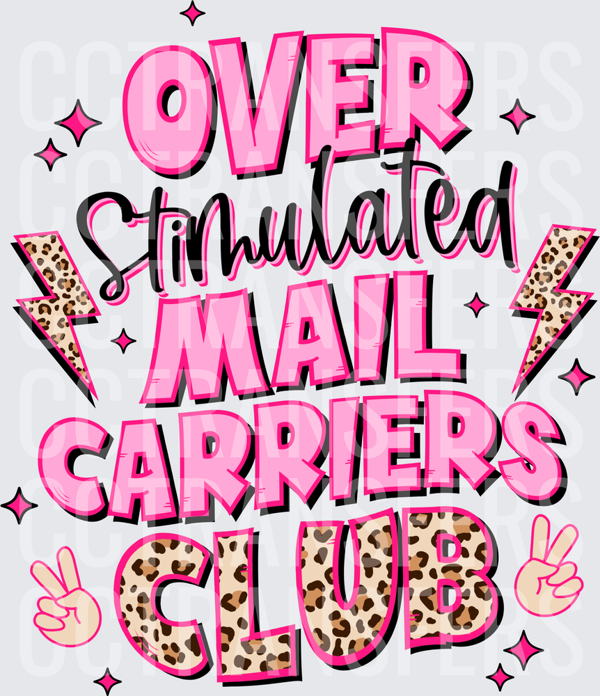 Overstimulated Mail Carriers Club Pink Leopard (DTF)