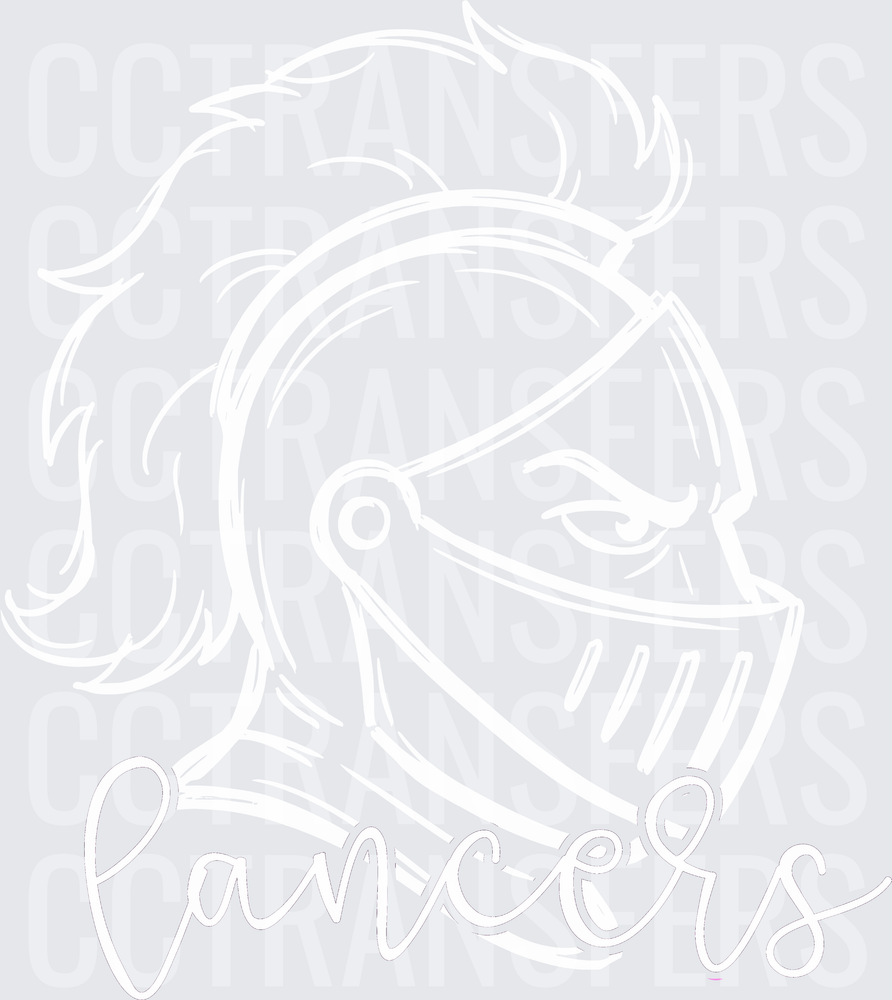 Lancers Cursive Script Mascot Logo (DTF)