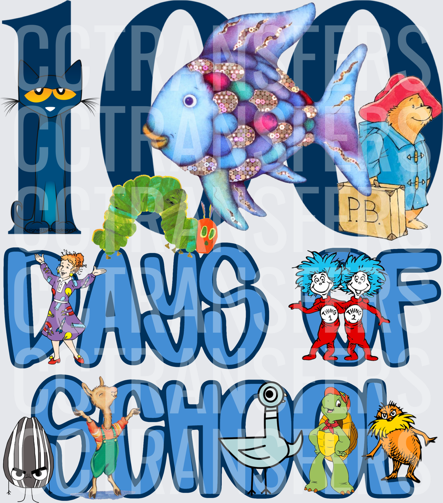 100 Days Of School Beloved Storybook Characters (DTF)