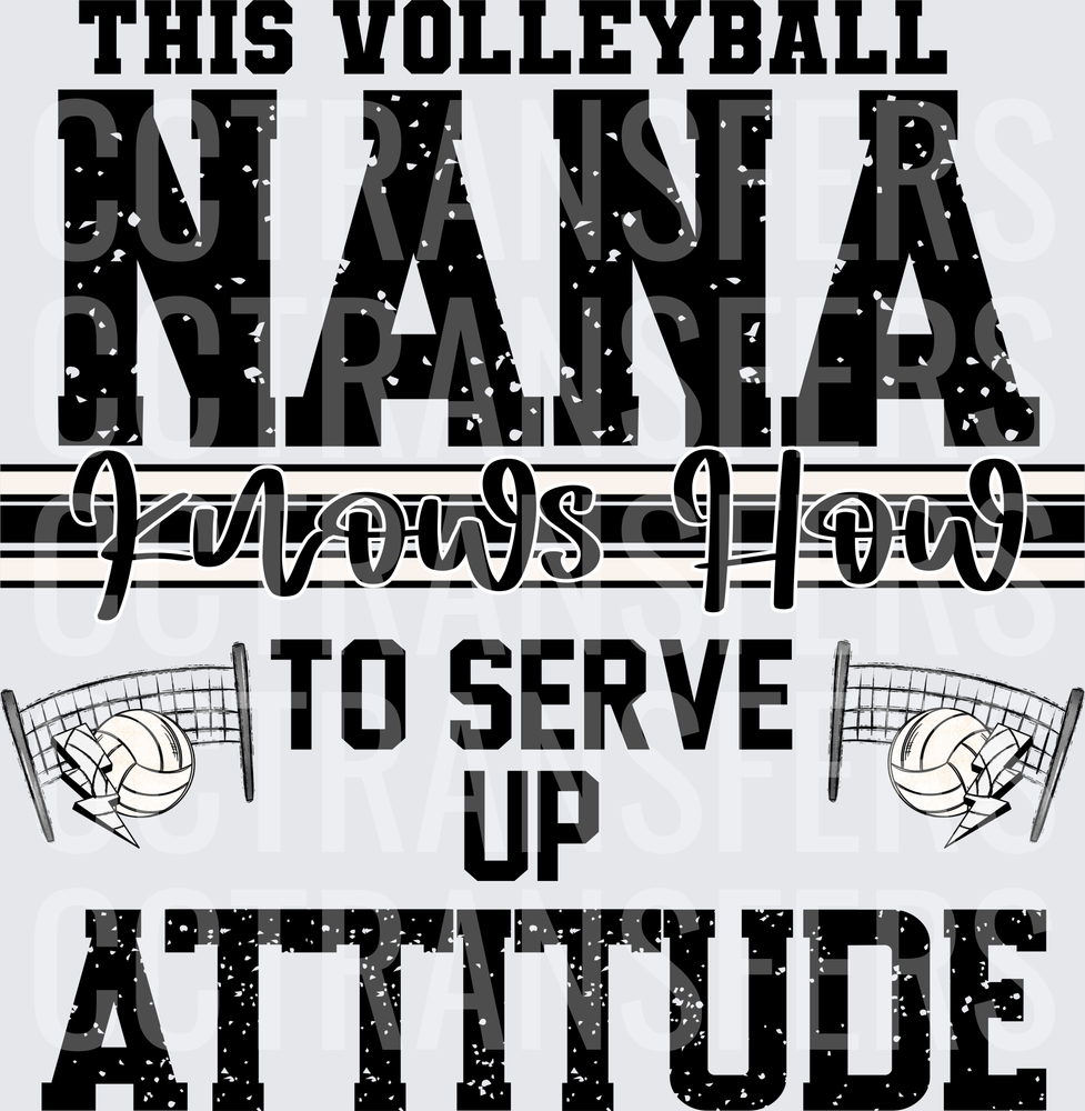 This Volleyball Nana Knows How To Serve Up Attitude (DTF)