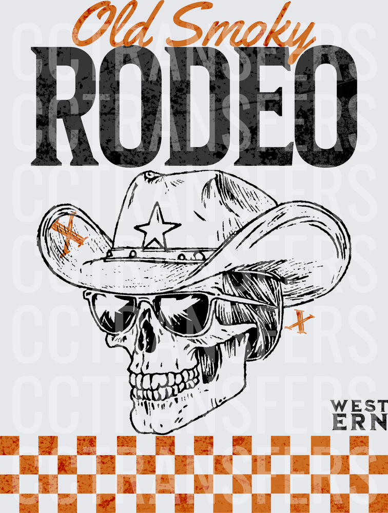 Old Smoky Rodeo Western Skull Cowboy Hat Sunglasses (DTF)