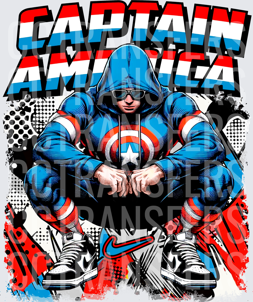 America Hooded Streetwear Shield Sneakers (DTF)