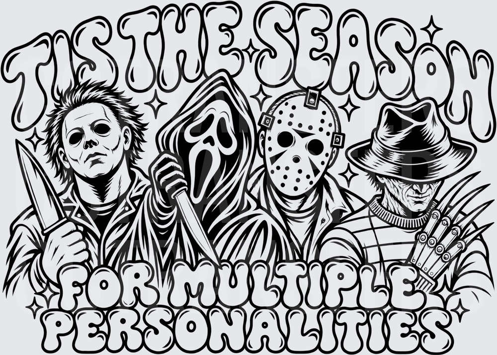 Tis The Season For Multiple Personalities Horror Icons (DTF)