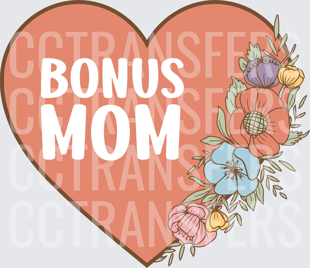 Bonus Mom Floral Heart (DTF)