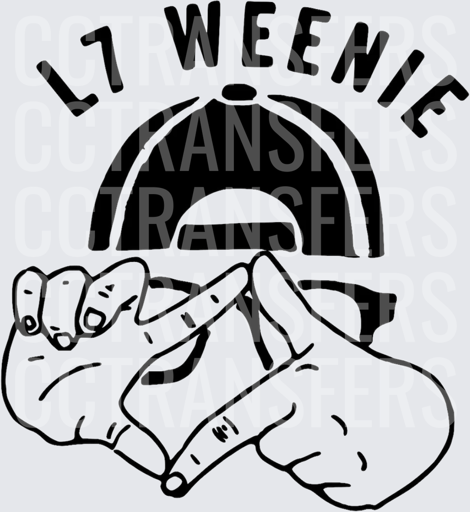 L7 Weenie Hands Forming Square Shape Snapback Hat (DTF)