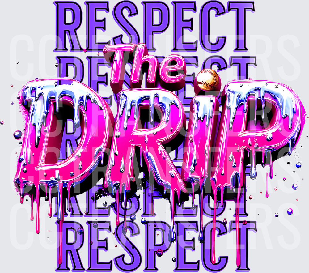 51 Respect The Drip Baseball Dripping Ice Cream Drip T-Shirt