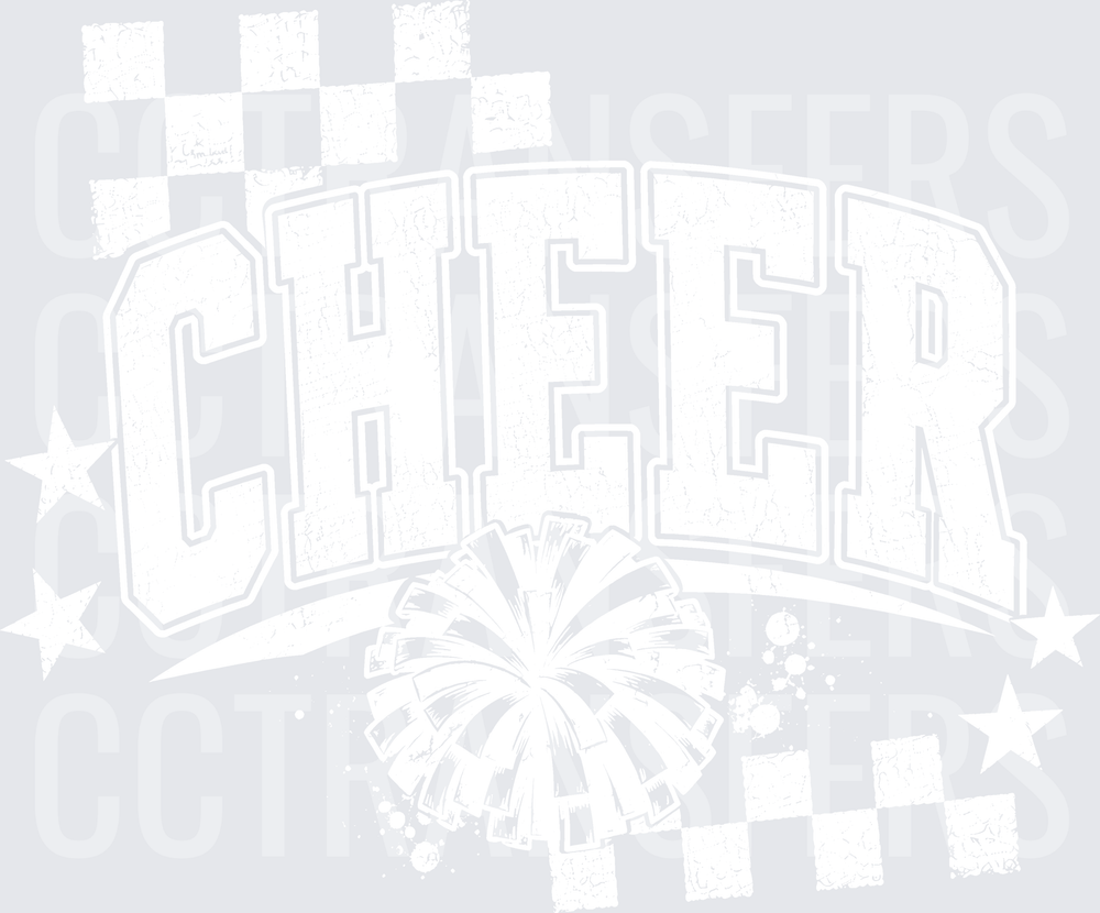 Cheer White Design (DTF)
