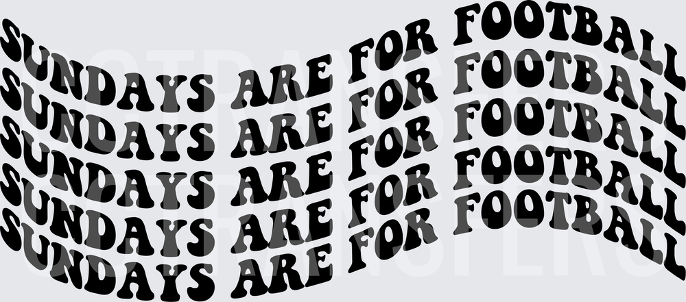 Sundays Are For Football Wavy Retro Text (DTF)