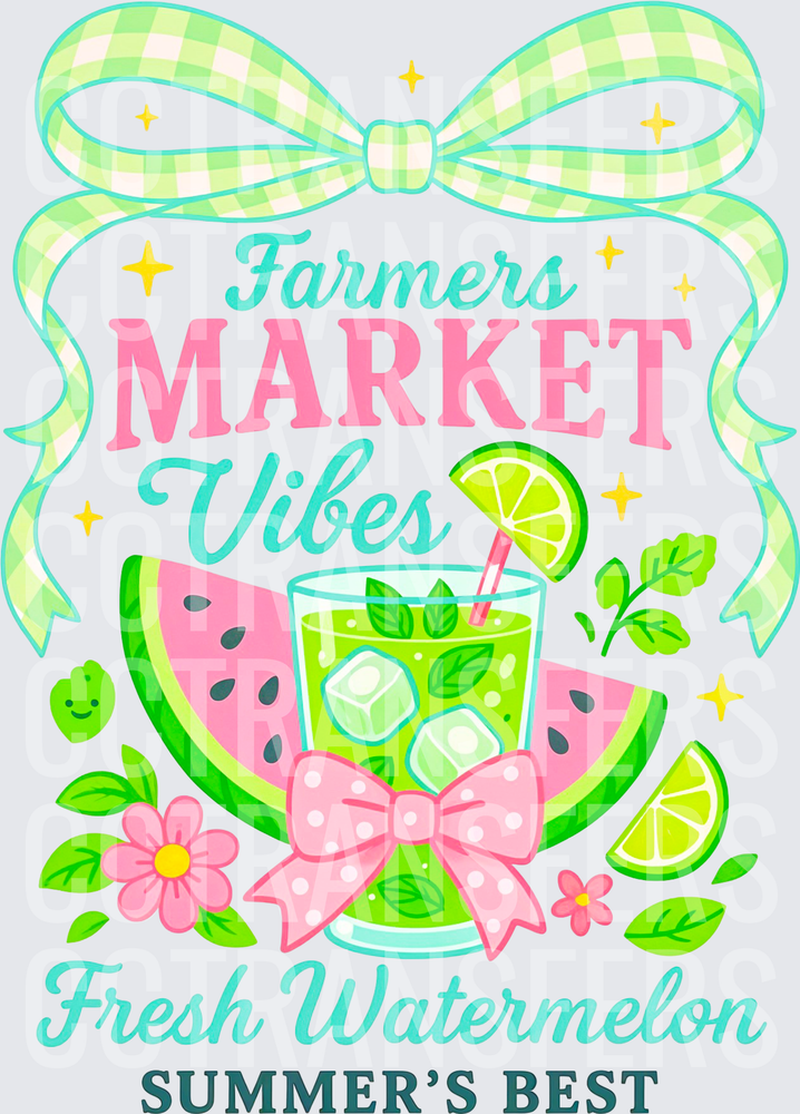Farmers Market Vibes Fresh Watermelon Summer's Best (DTF)