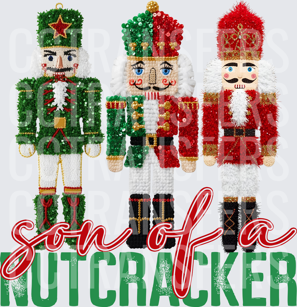 Son of a Nutcracker Sequin Holiday Soldiers (DTF)