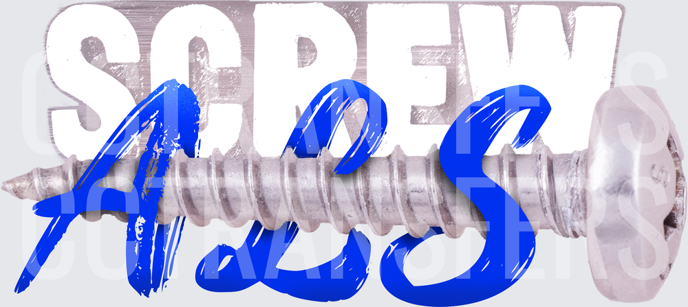 Screw ALS Bold Text Metallic Screw Graphic (DTF)