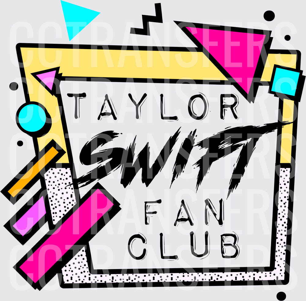 Taylor Swift Fan Club Retro 80s Geometric Bold (DTF)